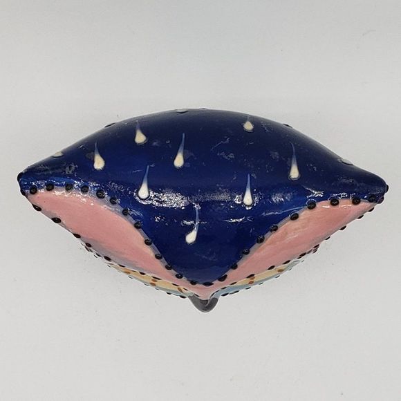 Green Earth Purple Blue Pink Owl Bobble Figurine - Picture 4 of 14